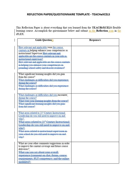 Image result for Reflection Essay Question Format