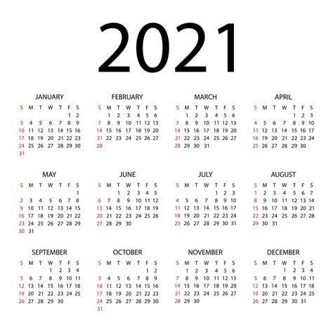 Calendario 2021 Descarga El Calendario 2021 En Excel Excel Total ...