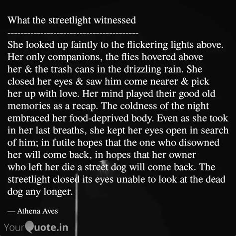 What the streetlight witn... | Quotes & Writings by Sneha | YourQuote