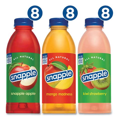 Snapple® Juice Drink Variety Pack, Snapple Apple, Kiwi Strawberry ...