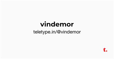 @vindemor — Teletype