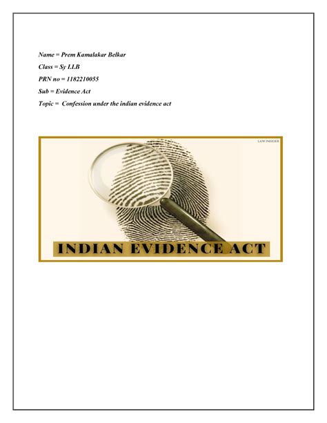 Prem Belkar (1182210055)final evidence act research paper 2023 - Name ...