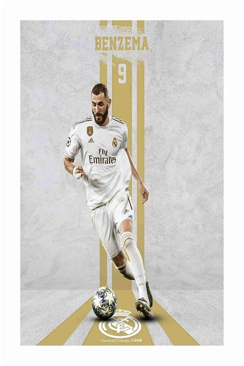 BALDAU PRINTS Karim Benzema Footballer Wall Poster For Room (Gloss ...