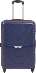 Zouk Navy Zoya Trolley Bag (Medium) Check-in Suitcase 4 Wheels - 26 ...