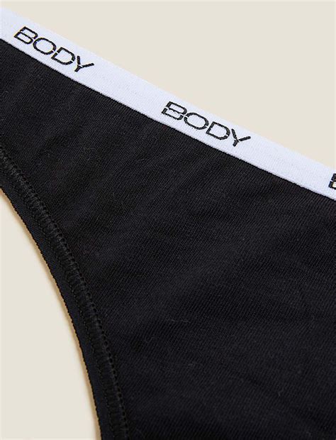 Buy 5pk Supima Cotton Thongs at Marks & Spencer