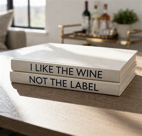 “I Like The Wine, Not The Label” Decorative Book | Coffee Table Decor ...