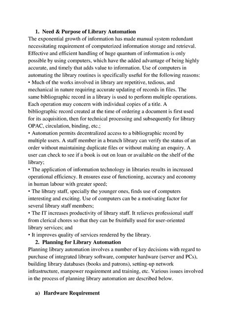 Purpose of Automation , Planning - 1. Need & Purpose of Library ...