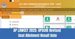 AP LAWCET 2025: APSCHE Revised Seat Allotment Result Date; Check New ...