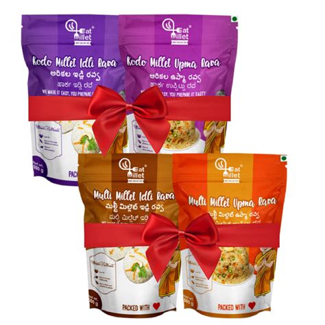kodo Millet Idli and upma rava , Multi millet idli and upma rava combo ...