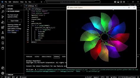 Python Turtle Graphics in Visual Studio Code 的图像结果