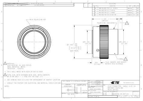 HD36-24-xxP/Sx Drawing Datasheet by TE Connectivity Deutsch Connectors ...