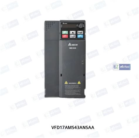 Delta MS 300 VFD17AMS43ANSAA, 7.5 kW / 10 HP VFD AC Drive, 3 Phase, 460 VAC