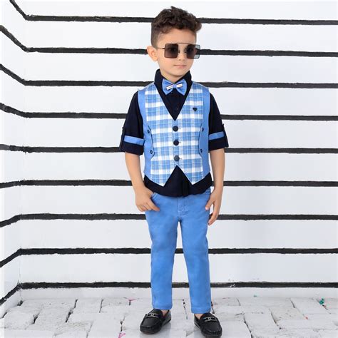 Check-Mate Fun: Shirt, Checked Waistcoat, Pant, Bow - Mini Party! – MASHUP