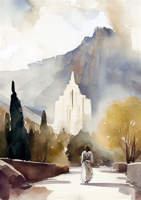 Peaceful Walk at the LDS Temple Printable File - Etsy | Jesus christ ...