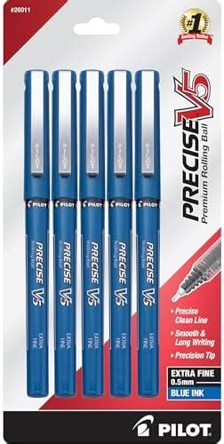 Pilot Precise V5 Stick Rolling Ball Pens, Extra Fine Point, 5-Pack ...