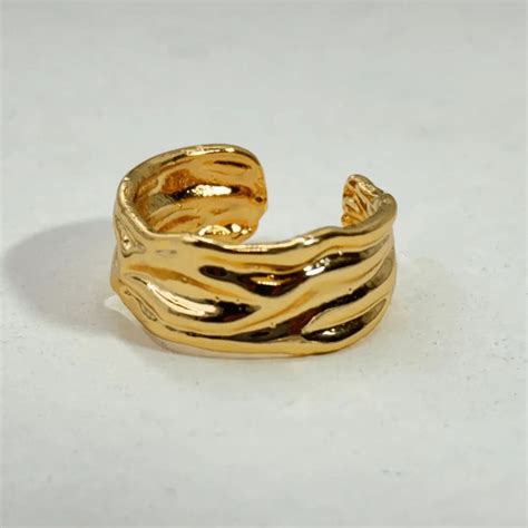 TFC Mashed Glow Gold Plated Ring