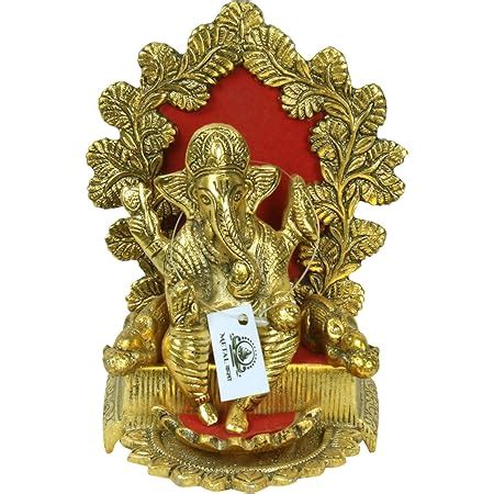 Buy Metal Kala ord Ganesha Singhasan Idol Ganesha Bhagwan Idol Ganpati ...
