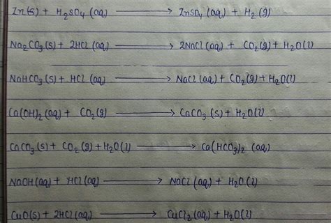 [tex]\textbf{Class 10 }[/tex]Give me all Chemical equations for ...