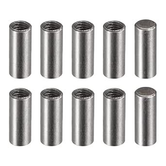 uxcell Carbon Steel Dowel Pin 4 x 10mm M3 Female Thread Cylindrical ...
