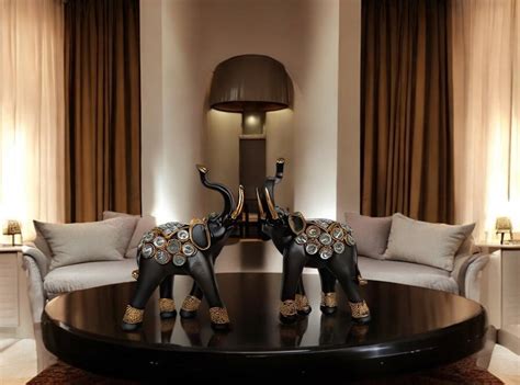 Elephant:The Diamond Guard Table Decor - Punam Metalcrafts