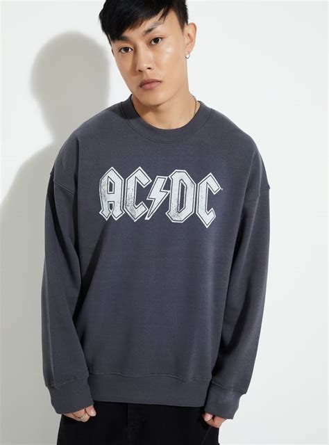 Buy URB_N Men Oversized AC/DC Printed Sweatshirt Online at just Rs ...