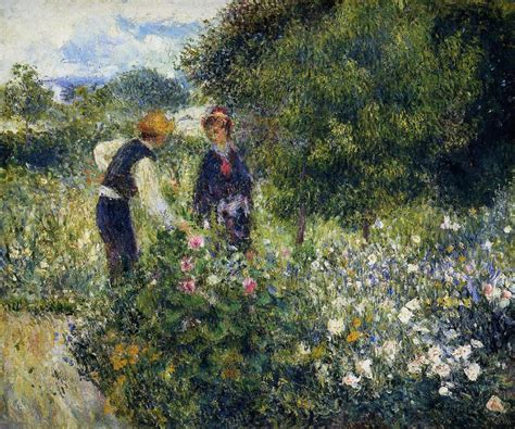 Picking Flowers (1875) by Pierre-Auguste Renoir - Artchive