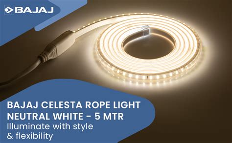 Bajaj Celesta Led Rope Light 120L 5M Cdl | 3.5 Kv Surge Protection ...