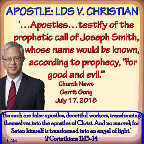 LDS Church News, Apostle: LDS v. Christian | Life After Ministry