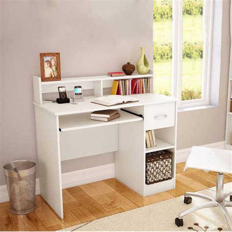 Small Computer Desk with Drawers 的图像结果