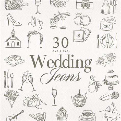 Wedding Icons Timeline