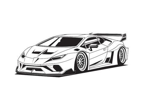Super auto kleurplaat vector voor afbeelding voertuig illustratie ...
