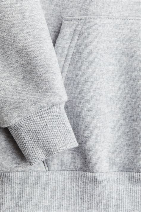 Brushed-Inside Hoodie - Light gray melange - Kids | H&M US