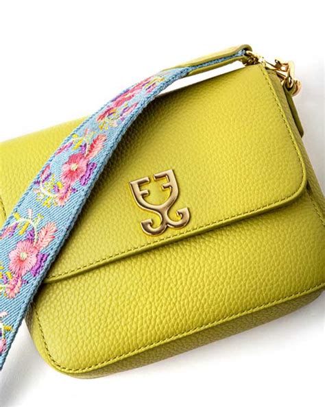 Mini Goblet Crossbody - Lime Green Leather with Denim Straps – Fizzy Goblet
