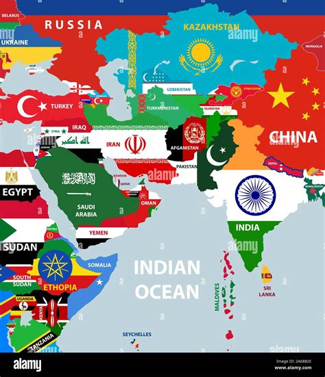 Map Of Asia And North West Africa