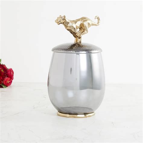 Buy Fiesta Panther Embellished Decorative Jar with Lid from Home Centre ...