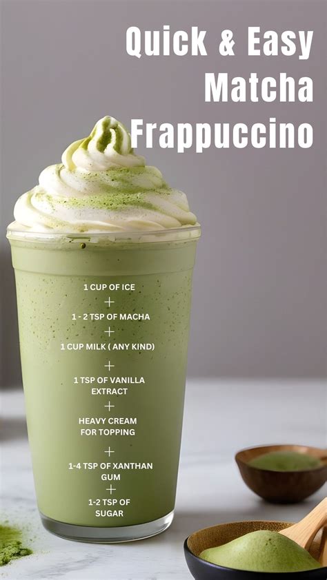Quick and easy matcha green tea frappuccino recipe – Artofit