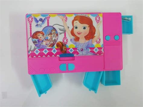 Plastic Pencil Box for Girls / Boys / Students Double Side Box Plastic ...