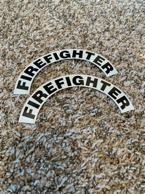 FIRE HELMET DECALS - Firefighter - PAIR | #3870282279
