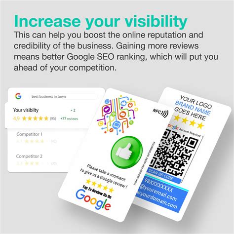 Google Review Card | QR Code and NFC Chip | Tap or Scan - Vibrant Icon ...