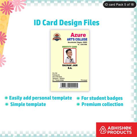 5/18 ID Card Designs Files - 50 PSD Templates – Abhishek Products