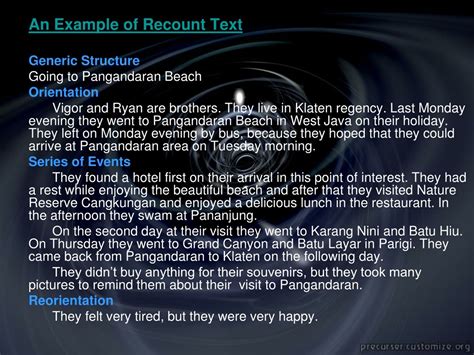 PPT - RECOUNT TEXT PowerPoint Presentation, free download - ID:494679