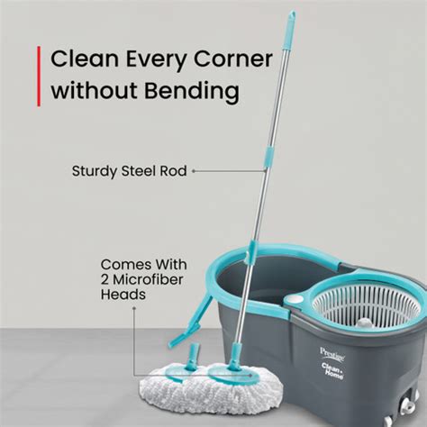 Prestige Alpha with 2 Microfiber heads 360 Degree Spinner Mop Set Price ...