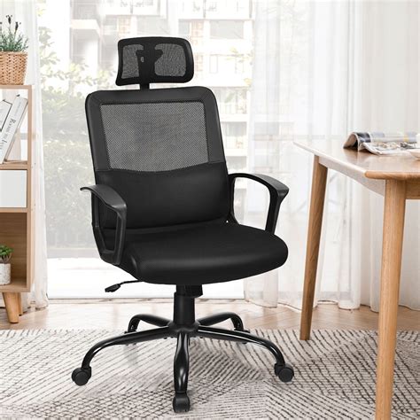 See related image detail. Costway High Back Ergonomic Mesh Office Chair with Lumbar Support ...