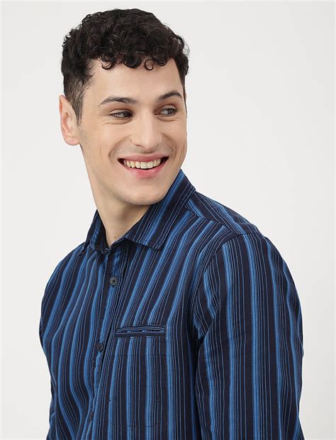 Buy Pure Cotton Striped Spread Collar Shirt at Marks & Spencer