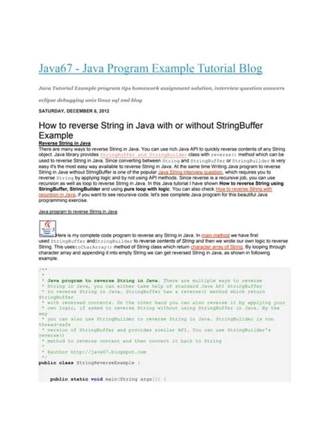 Image result for Java Program StringBuffer