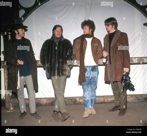 BYRDS US rock group in February 1967. From left: Dave Crosby, Mike ...