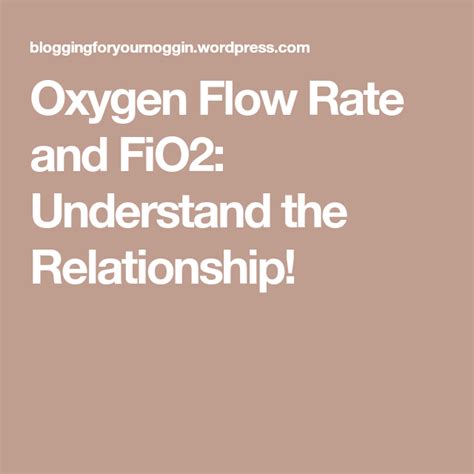 Image result for FiO2 Flow Rate Chart