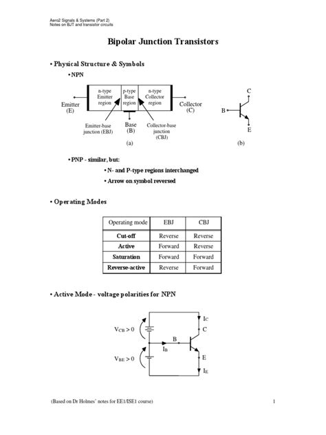 Transistor Circuit Notes | PDF | Bipolar Junction Transistor ...