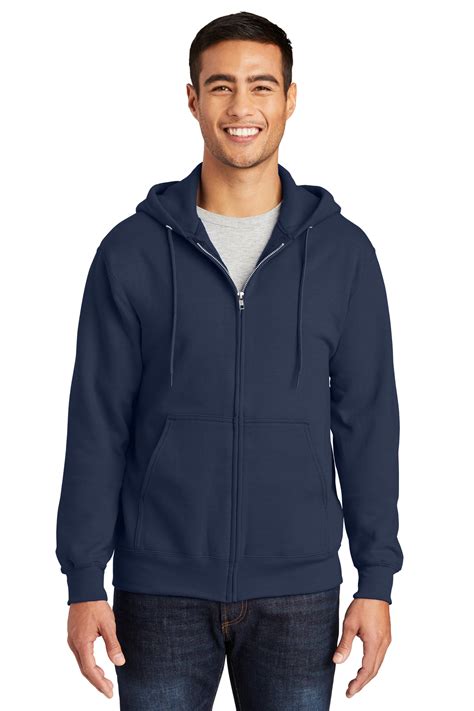 Port & Co Essential Fleece Full-Zip Hooded Sweatshirt | Product | Port ...