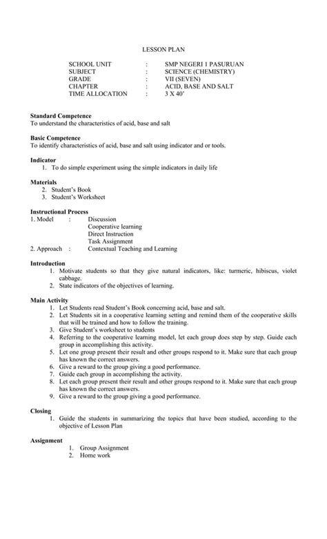 Image result for Lesson Plan Science Grade 7